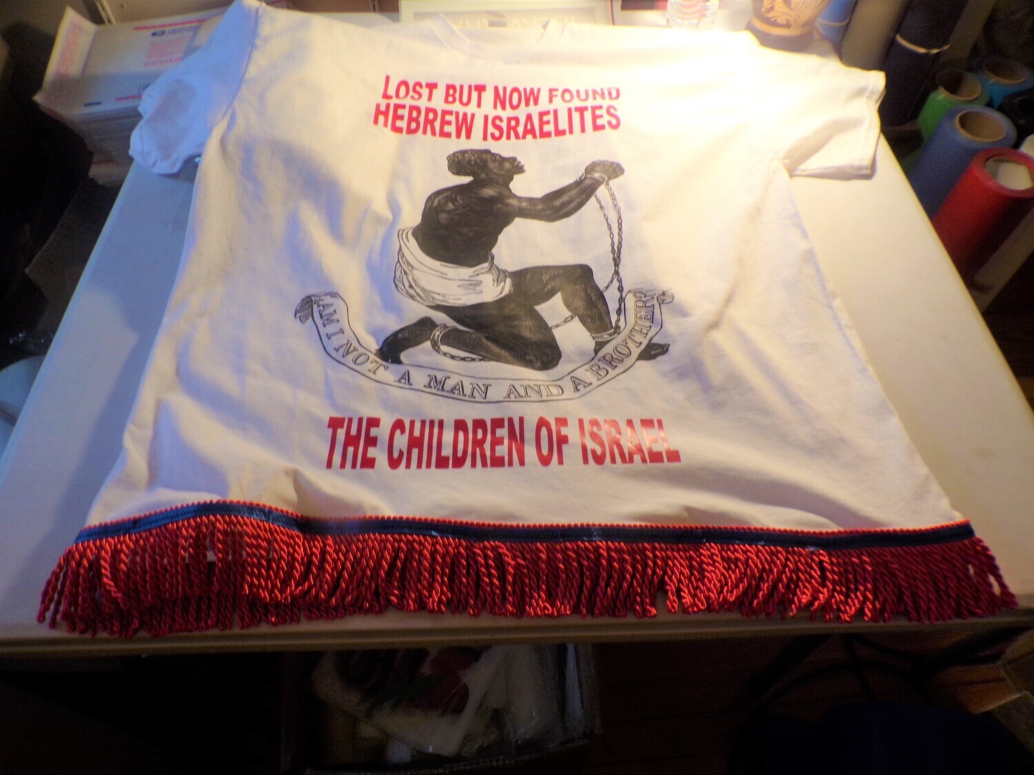 Lost But Now Found Hebrew Israelite 12 Tribes Patch/Red Fringes​