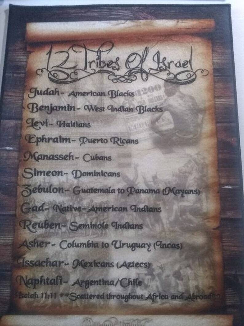 The 12 Tribes Of Israel Iron On Patch Exclusive Stitch Work