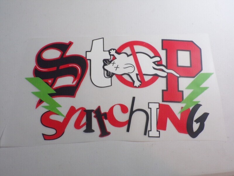 Stop Snitching Iron on Heat Stamp (Black S) SALE LIMITED TIME