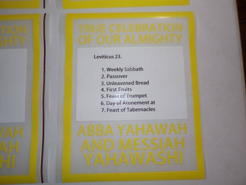 True Celebration Of Our Almighty Abba Yahawah and Messiah Yahawashi SALE LIMITED TIME