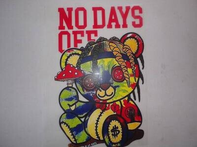 No Days Off Red Or Yellow Writing 1 Pc Patch SALE LIMITED TIME