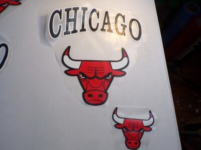 Chicago Bulls 2Pc Iron On Heat Stamp SALE LIMITED TIME