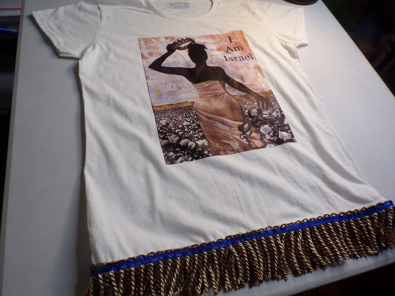 I&#39;m Am Israel Brown/Gold Fringes