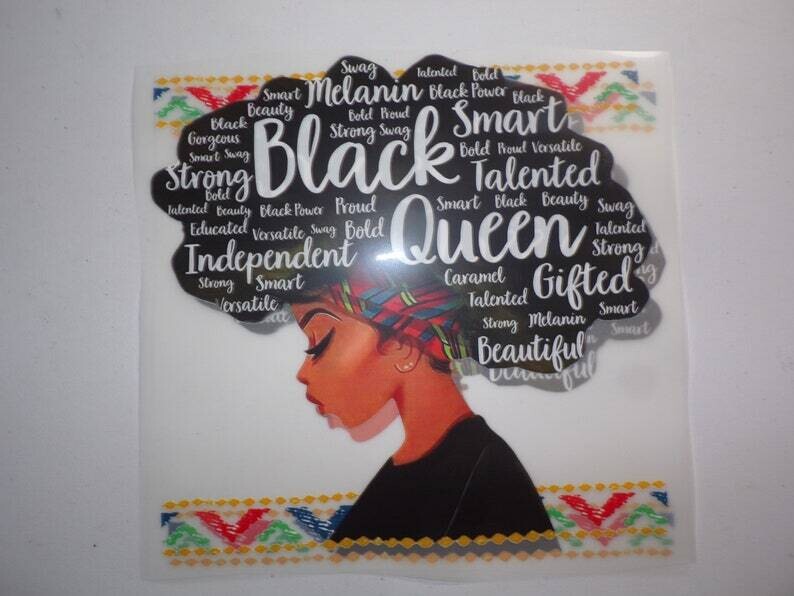 1 pc. Strong Black Queen Iron On Patch 1 pc. Strong Black Queen Iron On Patch