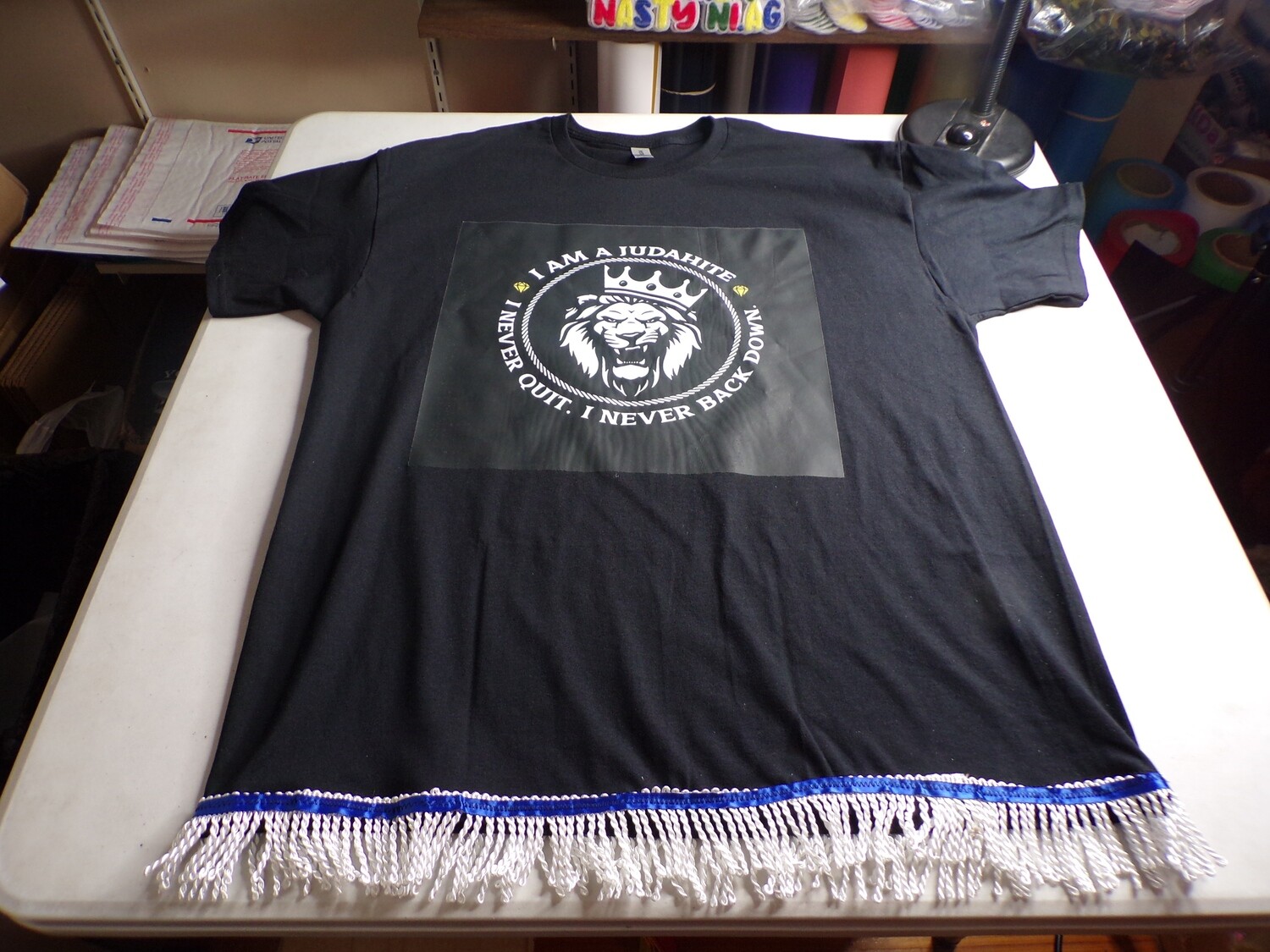 I Am&#39; a Judahite I Never Quit I Never Back Down Black Tee
