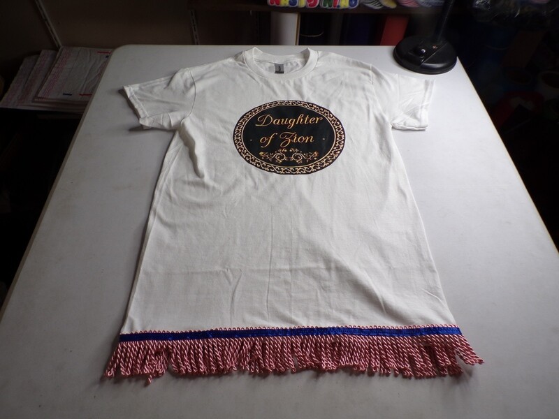 Daughter Of Zion White Shirt Pink Fringes No Background
