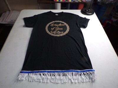 Daughter Of Zion Black Shirt White Fringes No Background