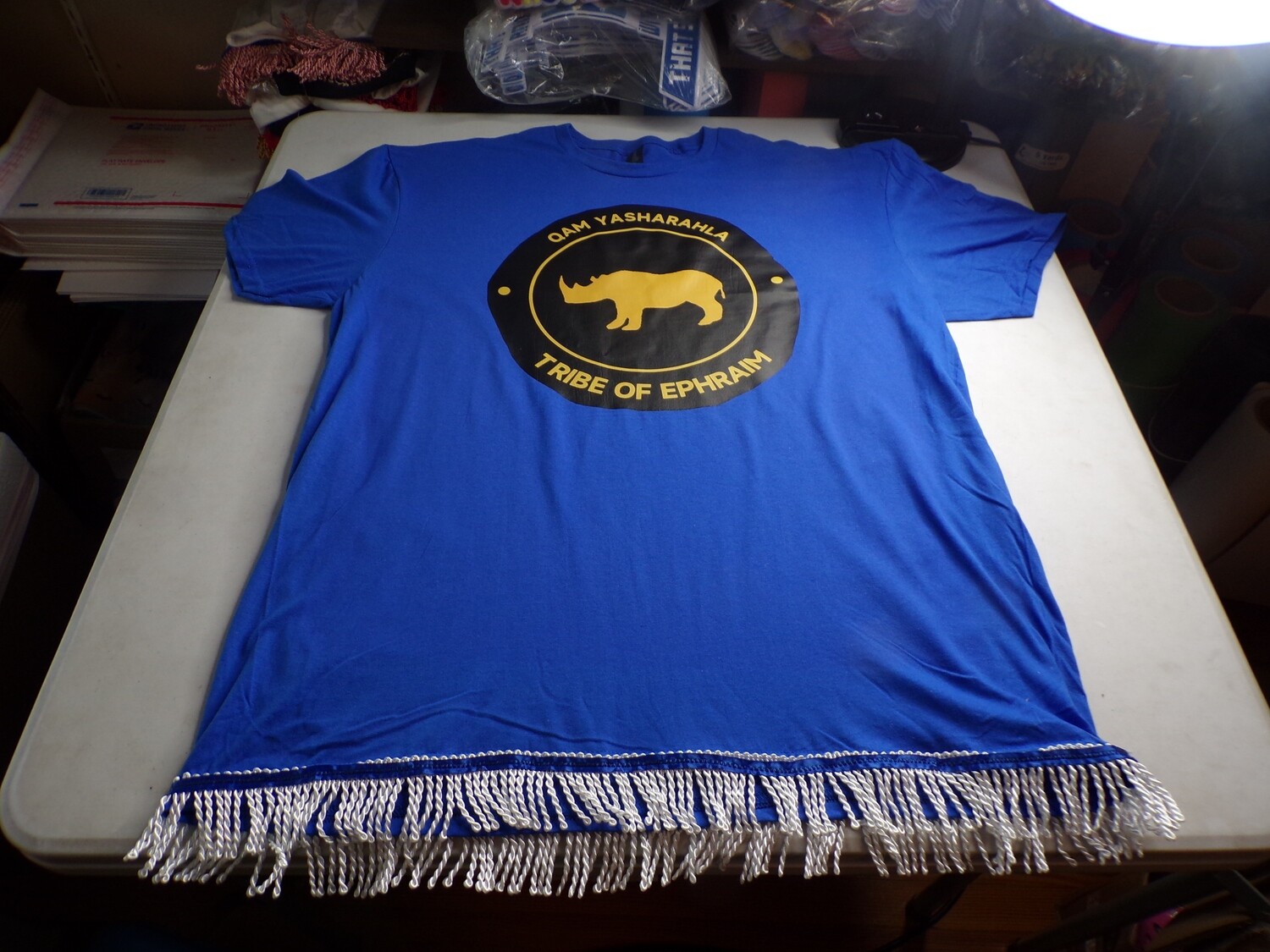 The Tribe Of Ephraim Royal Blue/ w White Fringes