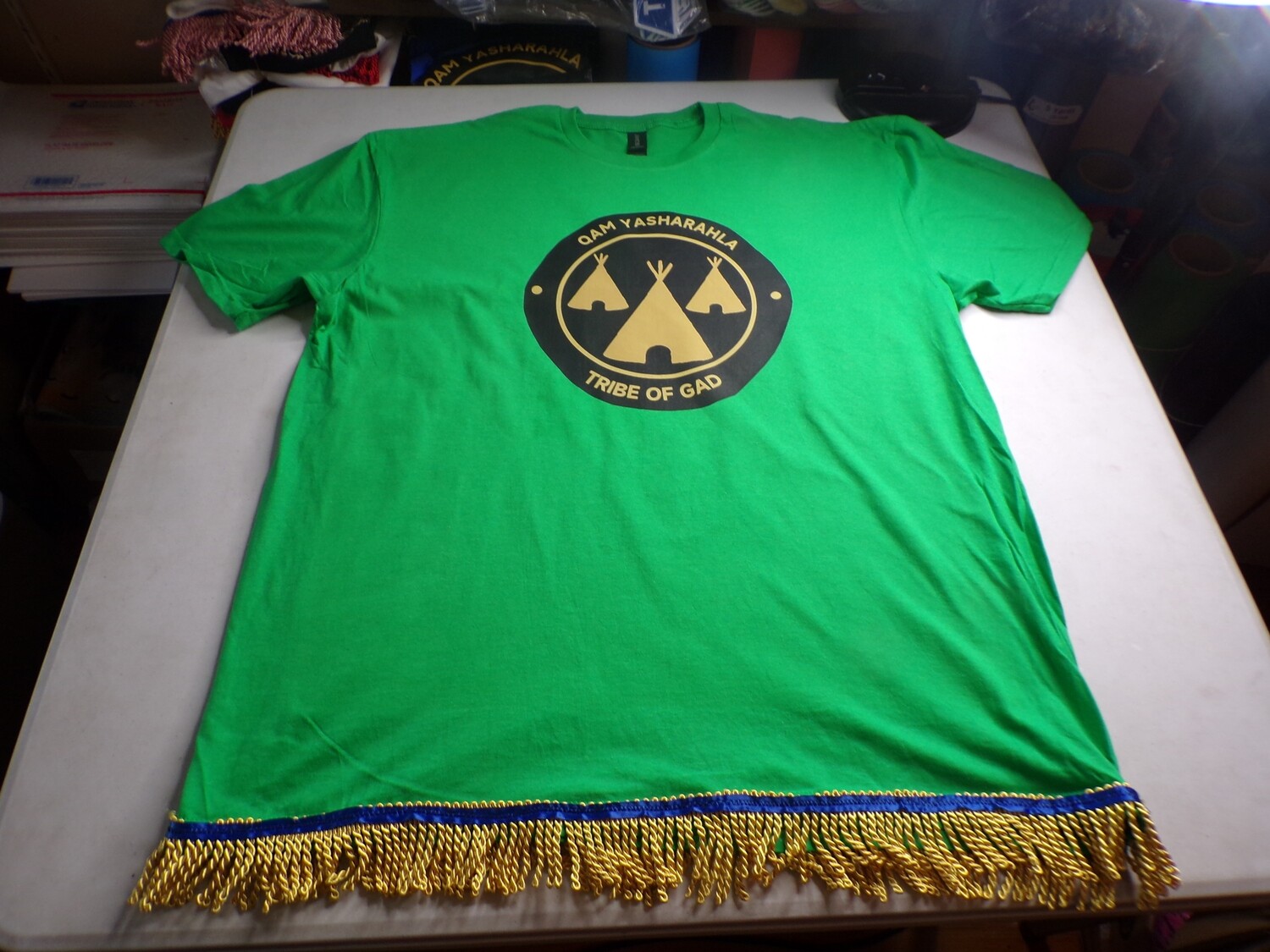 The Tribe Of Gad Irish Green/ w Gold Fringes