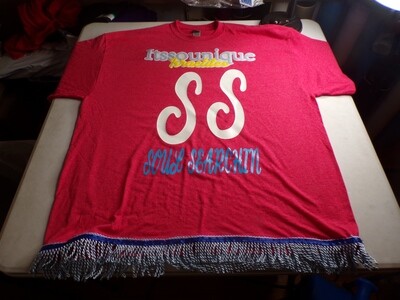 Itssounique Israelites SS Soul Searchin Heather Red (Shirt) w/Sky Blue Fringes