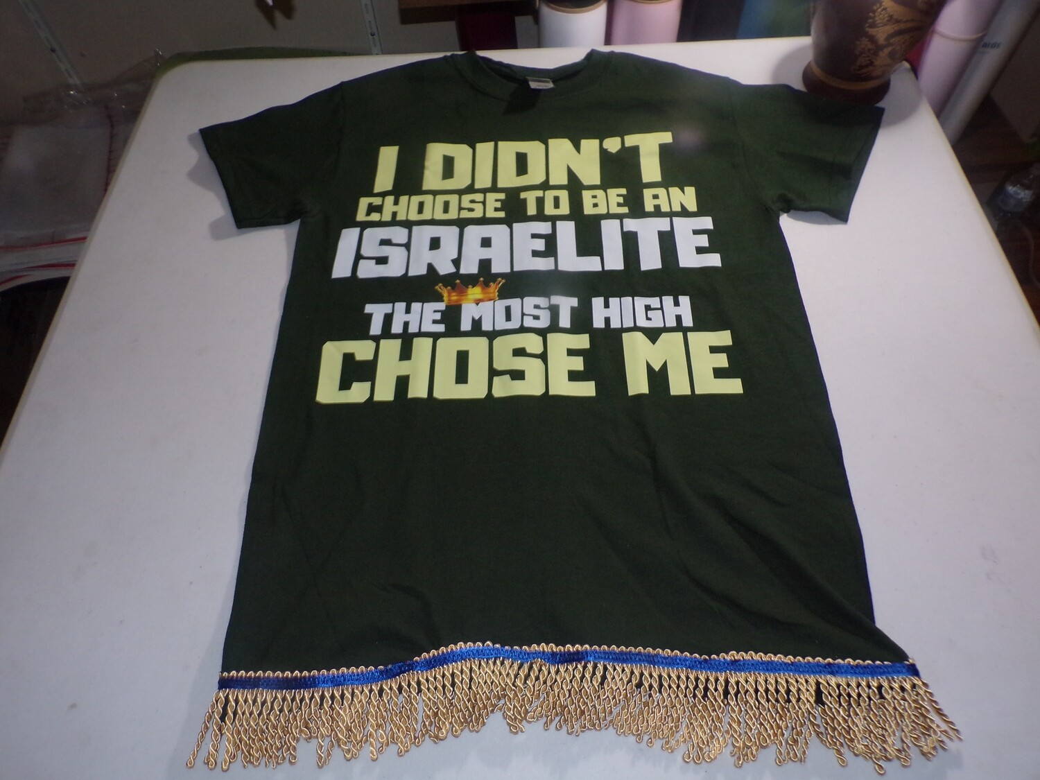 I Didn&#39;t Choose to Be an Israelite the Most High Chose Me Forest Green Tee