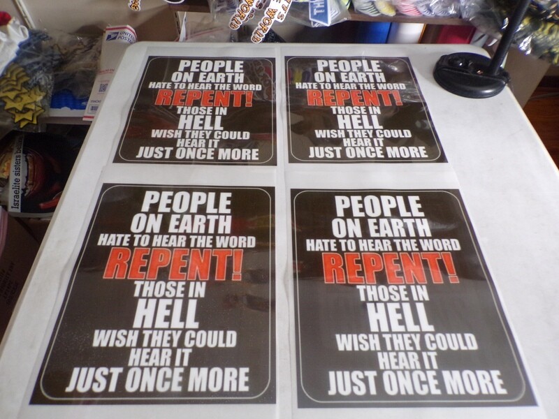 People On Earth Hate To Hear The Word Repent Those In Hell Wish They Could Hear It Just Once More Iron On Patch