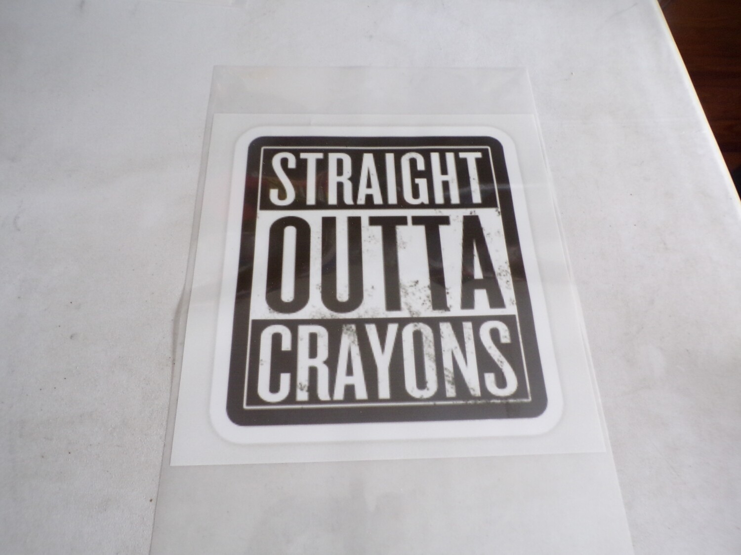 Straight Outta Crayons Iron On Patch