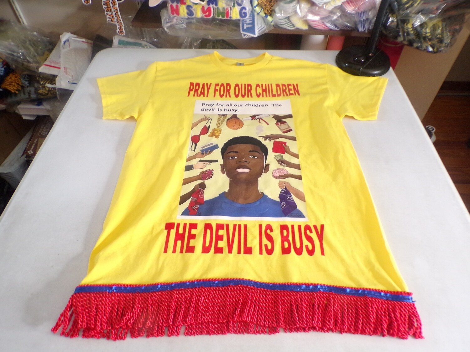 Pray For All Our Children The Devil Is Busy Red Fringes