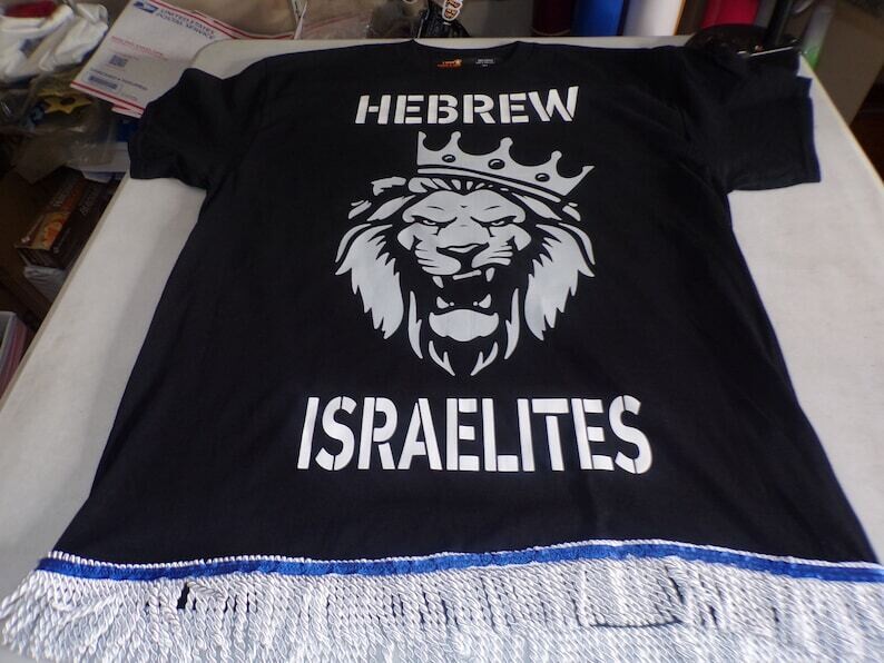 Hebrew Israelites Black Shirt w/White Fringes