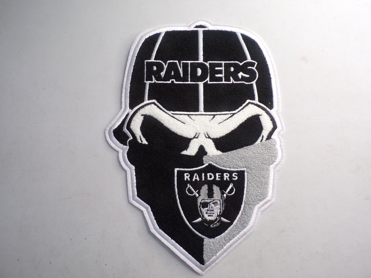 Exclusive Raiders Stitch Work Iron On Patch 12x5 inch