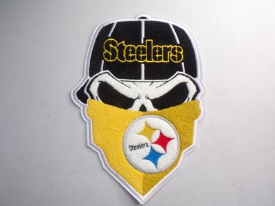 Exclusive Pittsburgh Steelers Stitch Work Iron On Patch 12x5 inch