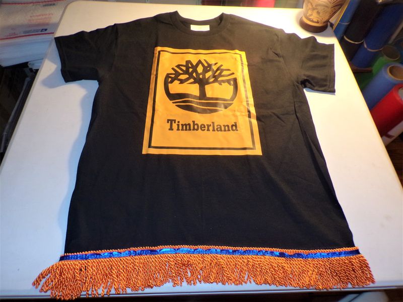 Timberland Orange Background w/Orange Fringes