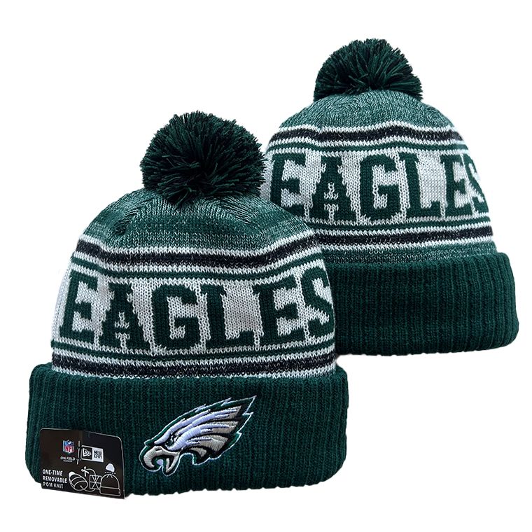 New Era Philadelphia Eagles Midnight Green Prime Cuff Knit Hat Team Color