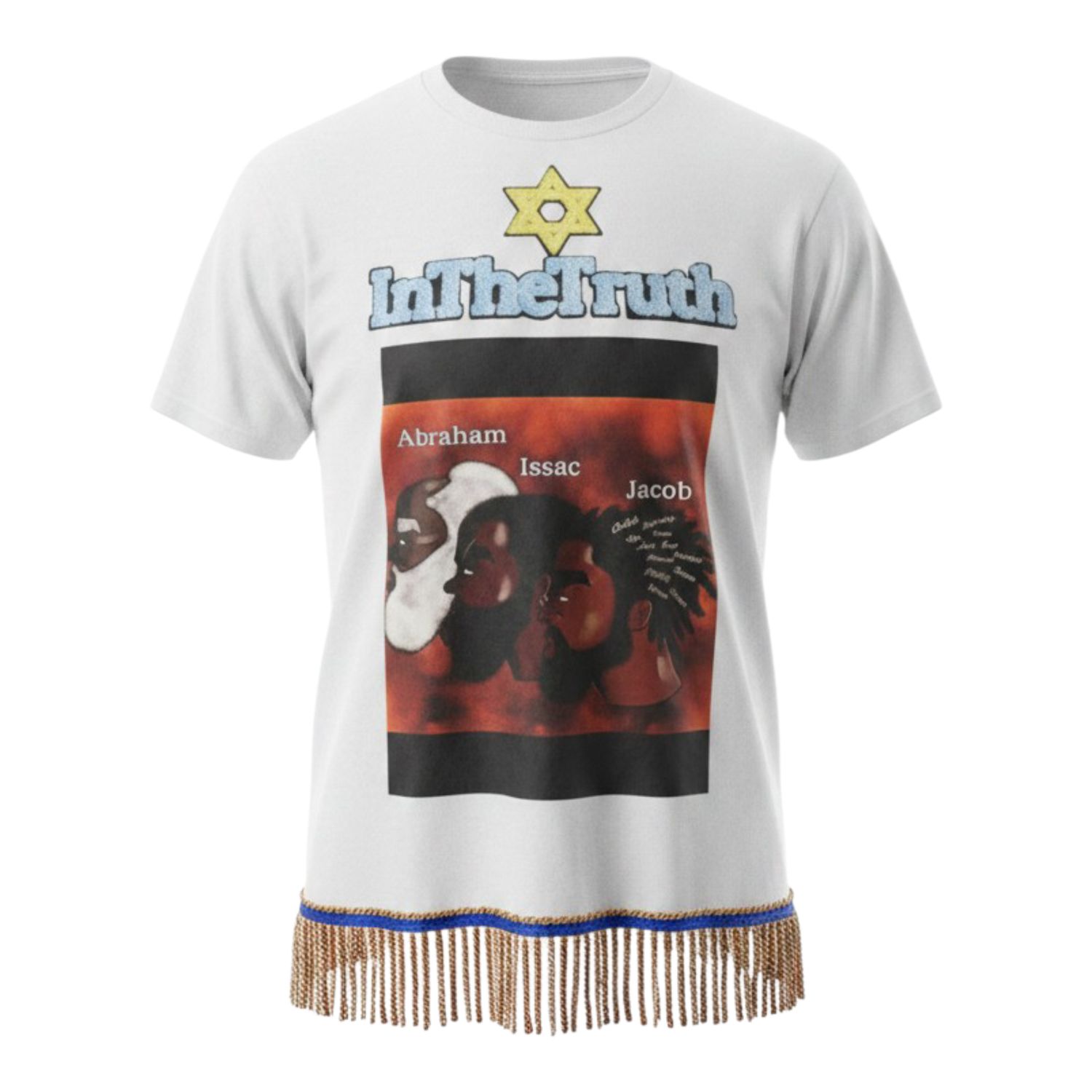 Inthetruth Abraham, Isaac, Jacob Heater Navy Bronze/Gold Fringes