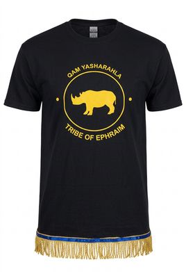 The Tribe of Ephraim Heater Navy/Gold Fringes