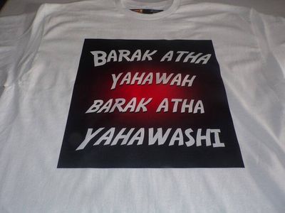 Barak Atha Yahawah Barak Atha Yahawashi White Tee Black Fringes