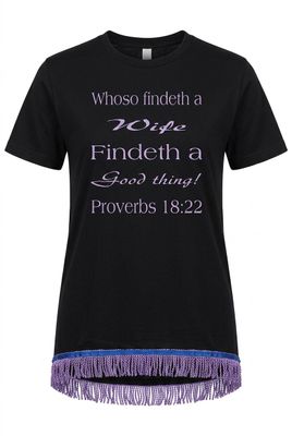 Whoso Findeth a Wife Findeth A Good Thing Proverbs 18:22 Light Purple Writing