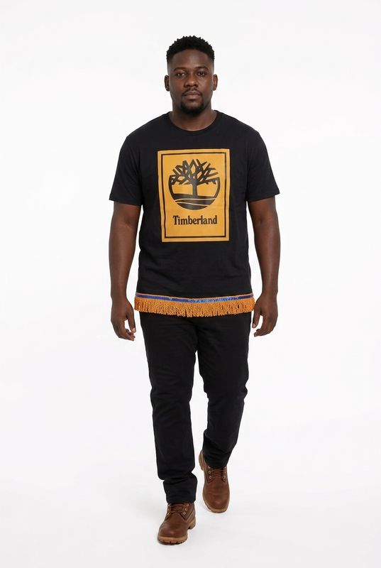 Timberland Orange Background w/Orange Fringes