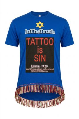 Inthetruth Tattoo is Sin Leviticus 19:28 Red/Gold Fringes