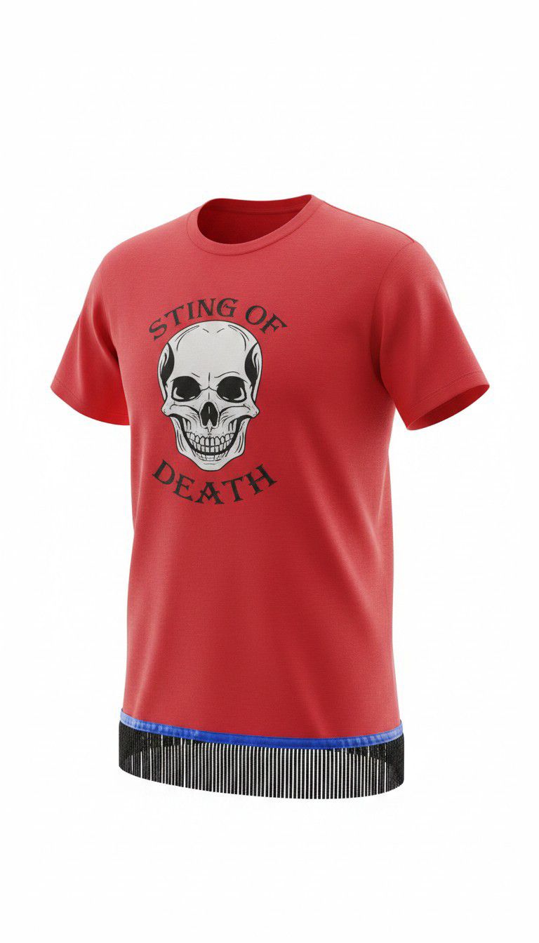 Sting Of Death Red Shirt w/Black Fringes