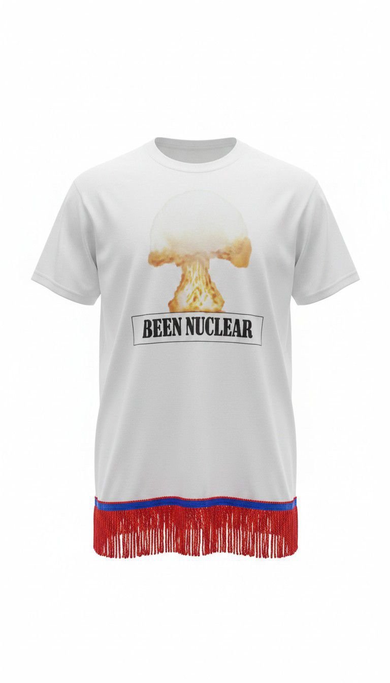 Been Nuclear White Shirt w/Red Fringes