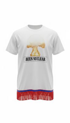 Been Nuclear White Shirt w/Red Fringes