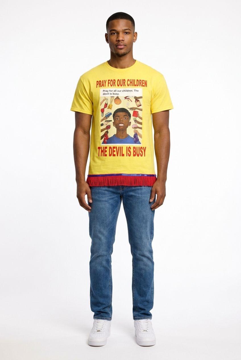 Pray For All Our Children The Devil Is Busy Red Fringes