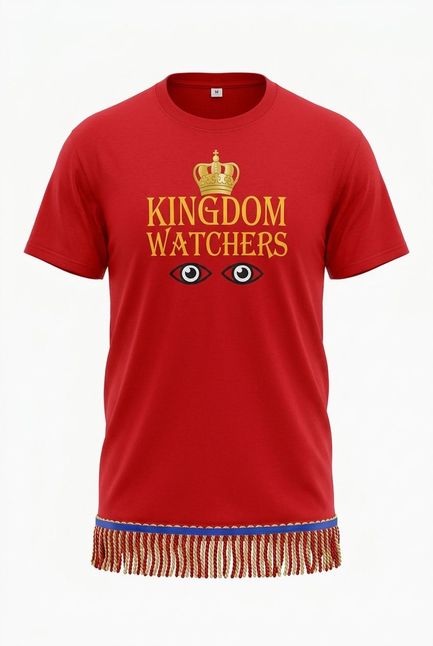 Kingdom Watchers Red Shirt Red/Gold Fringes