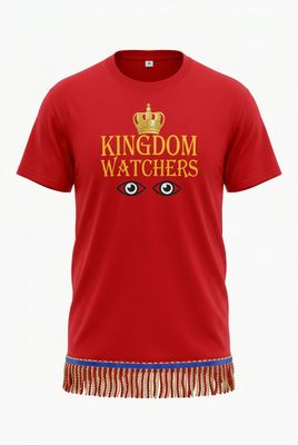 Kingdom Watchers Red Shirt Red/Gold Fringes