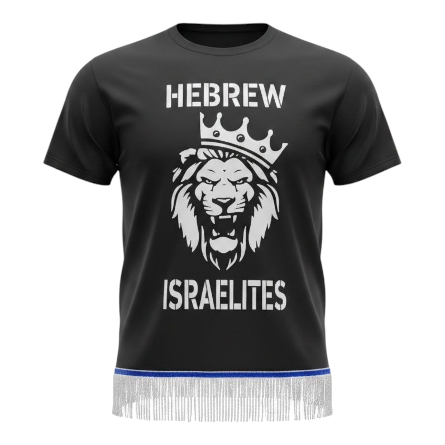 Hebrew Israelites Black Shirt w/White Fringes