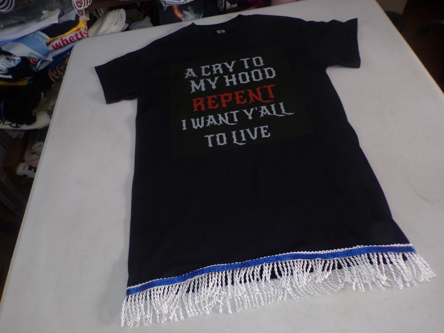 A Cry to My Hood Repent I Want Yall to Live White Fringes