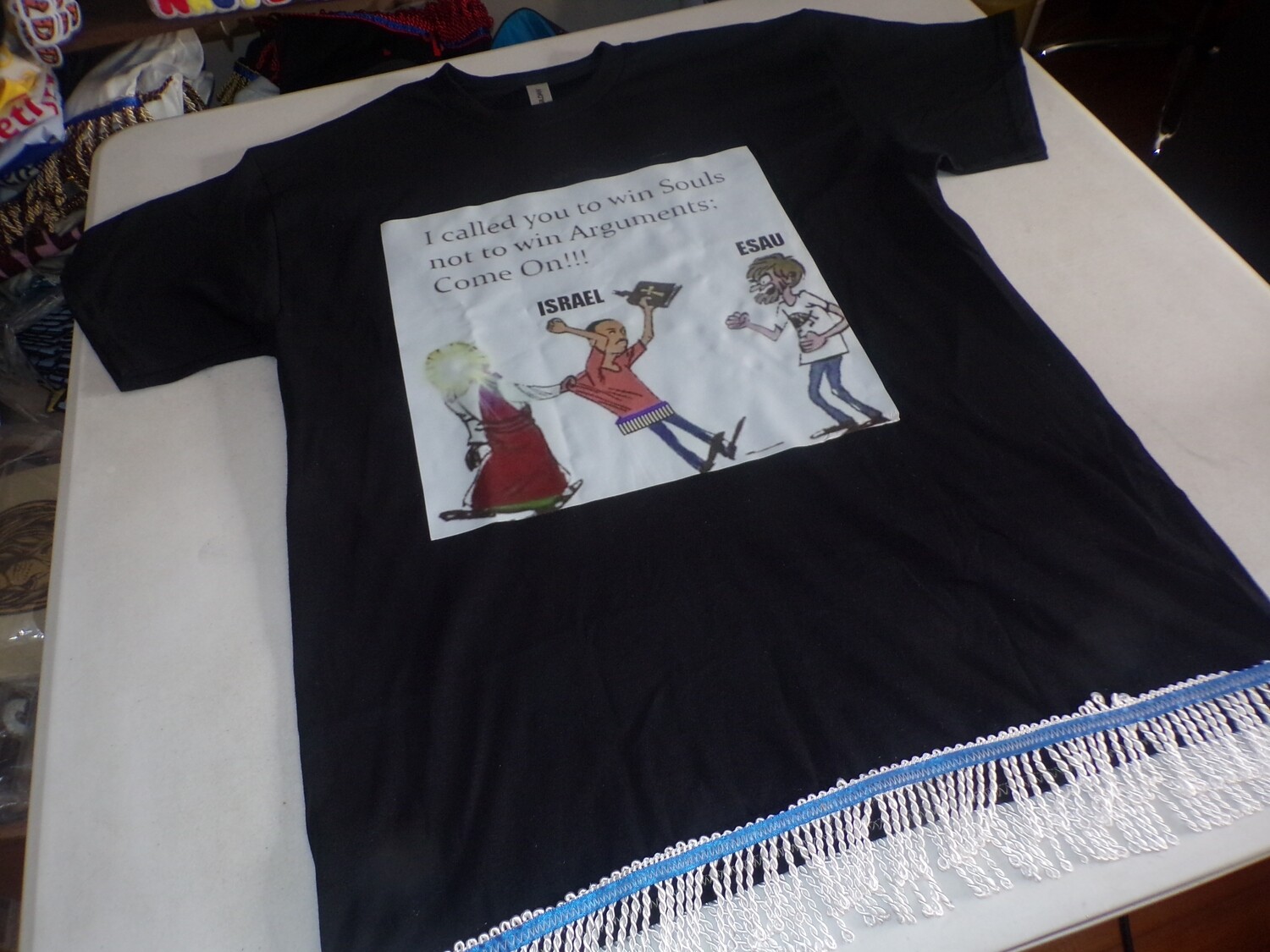 I Called You To Win Souls Not To Win Arguments: Come On Black Tee White Fringes