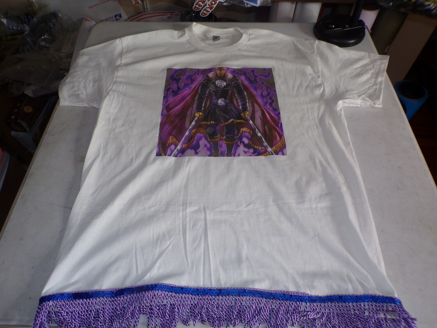 2 Edge Swords Psalm 149:6 Lavender Fringes