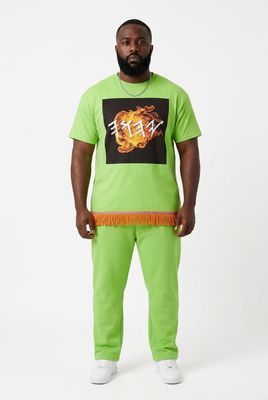 Yahawah Green Tee Orange Fringes