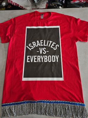 Israelites vs. Everybody Red Shirt Silver Fringes