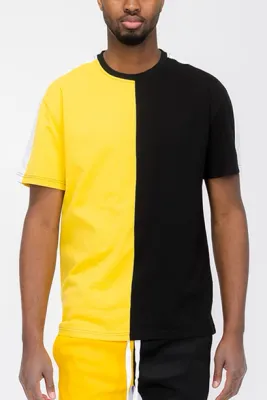 Wholesale 100% Cotton Two Tone T shirt