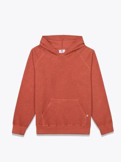 100% Cotton "Rust" Athletic Hoodie Gold Fringes 