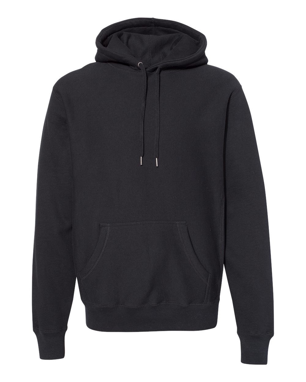 100% Cotton Independent Trading Co. Legend - Premium Heavyweight Cross-Grain Hooded Sweatshirt  Black 