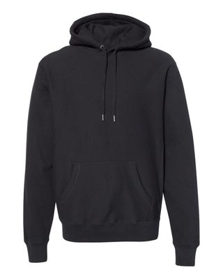 100% Cotton Independent Trading Co. Legend - Premium Heavyweight Cross-Grain Hooded Sweatshirt  Black 