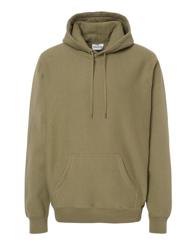 100% Cotton Independent Trading Co. Legend - Premium Heavyweight Cross-Grain Hooded Sweatshirt  Olive 