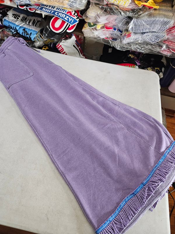 Modest Burnout French Terry Wide-Maxi Skirts