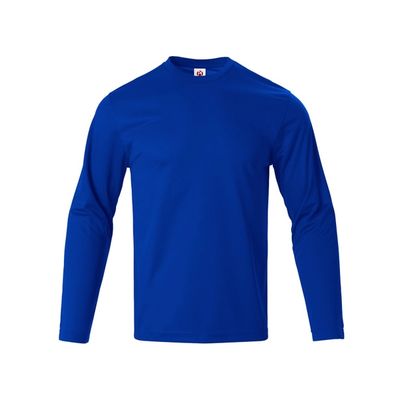 100% Ring Spun Cotton​ Royal Blue Men's Performance Polo Shirt Silver Fringes