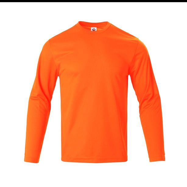 100% Ring Spun Cotton​ Safety Orange Men's Performance Polo Shirt Black Fringes