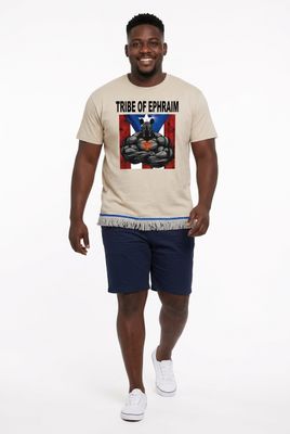 100% Cotton Tribe of Ephraim Apricot Shirt White Fringes